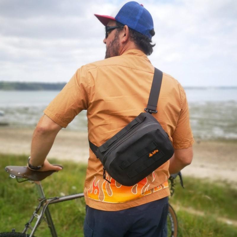 Borsa da manubrio impermeabile VERSATILE per bicicletta/scooter - 5L - Nero 4/7