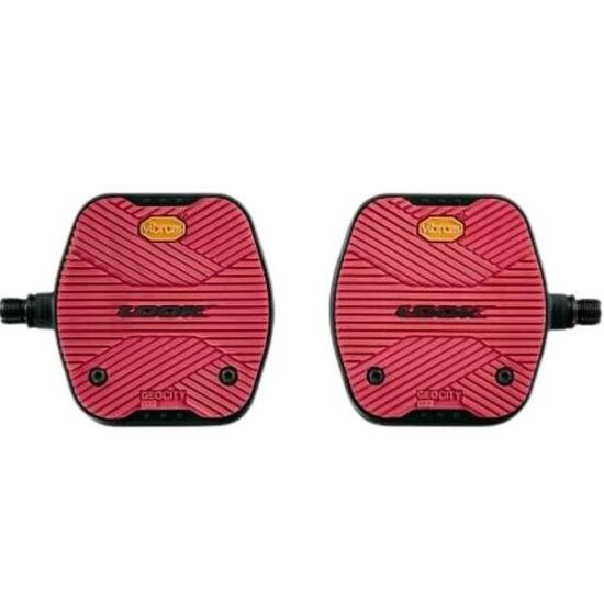 GEO GRIP R Pédales de vélo plates antidérapantes - Rouge