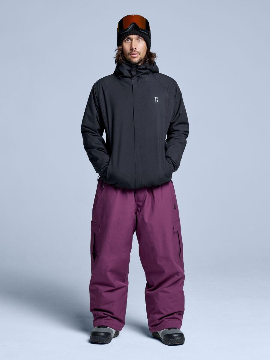 Pantalon de ski - Unisexe - Coupe ample - Park - Bordeaux 2/7