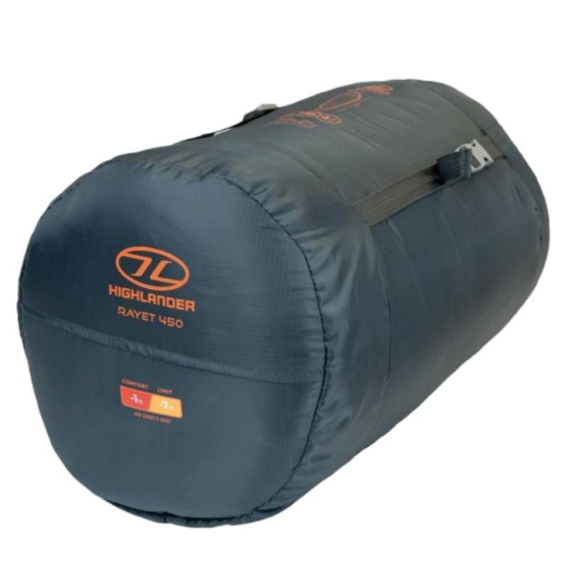 RAYET 450 Sac de couchage sarcophage - 4 saisons - Gris 4/5
