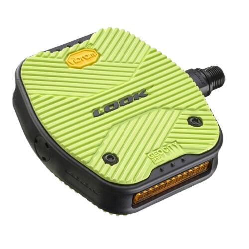 Pedais planos GEOCITY GRIP J para bicicleta com grip VIBRAM - Amarelo 2/3