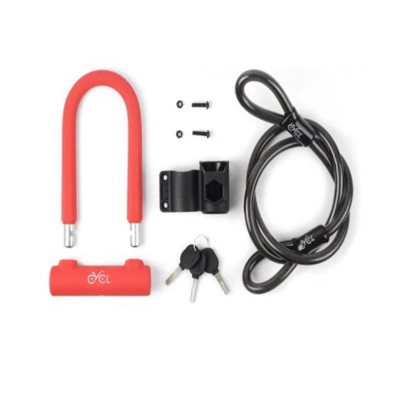 CYCL Antivol U-Lock pour vélo/trottinette - Rouge 3/4
