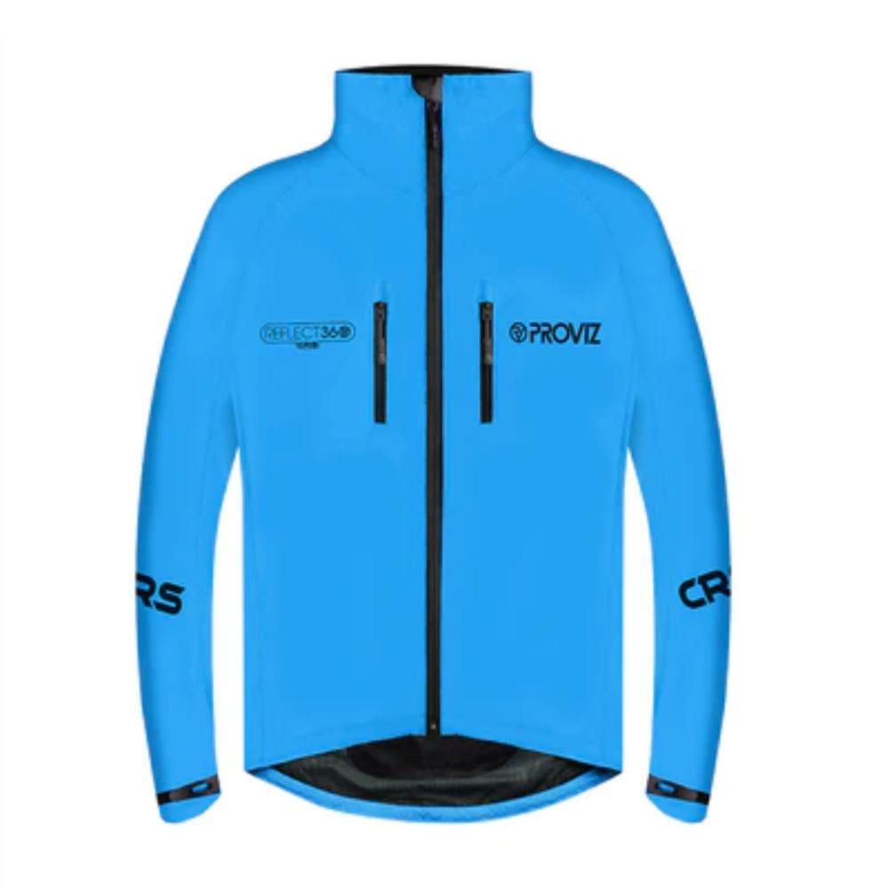 PROVIZ CRS Fluoreszierende/Reflektierende wasserdichte Jacke – Herren – Größe M – Blau