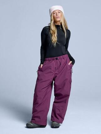 Pantalon de ski - Unisexe - Coupe ample - Park - Bordeaux