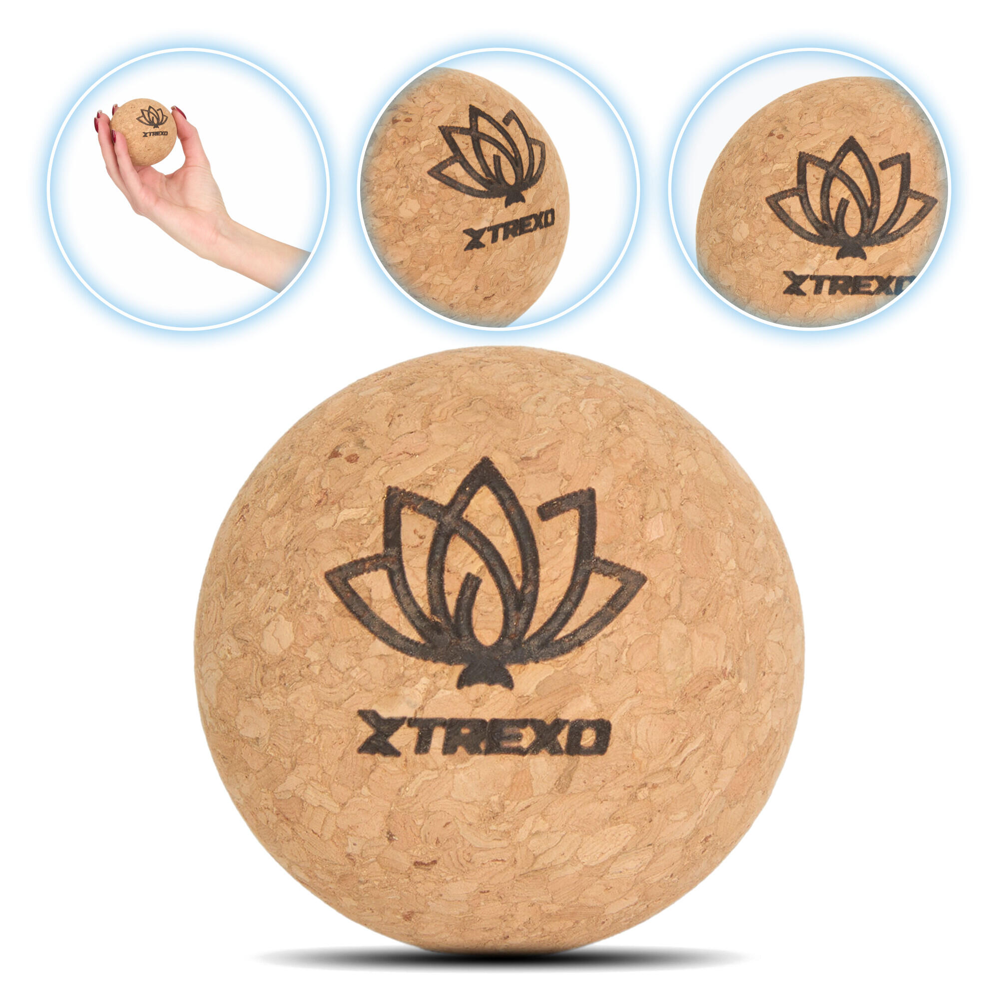 Piłka do masażu XTREXO korkowa 6 cm