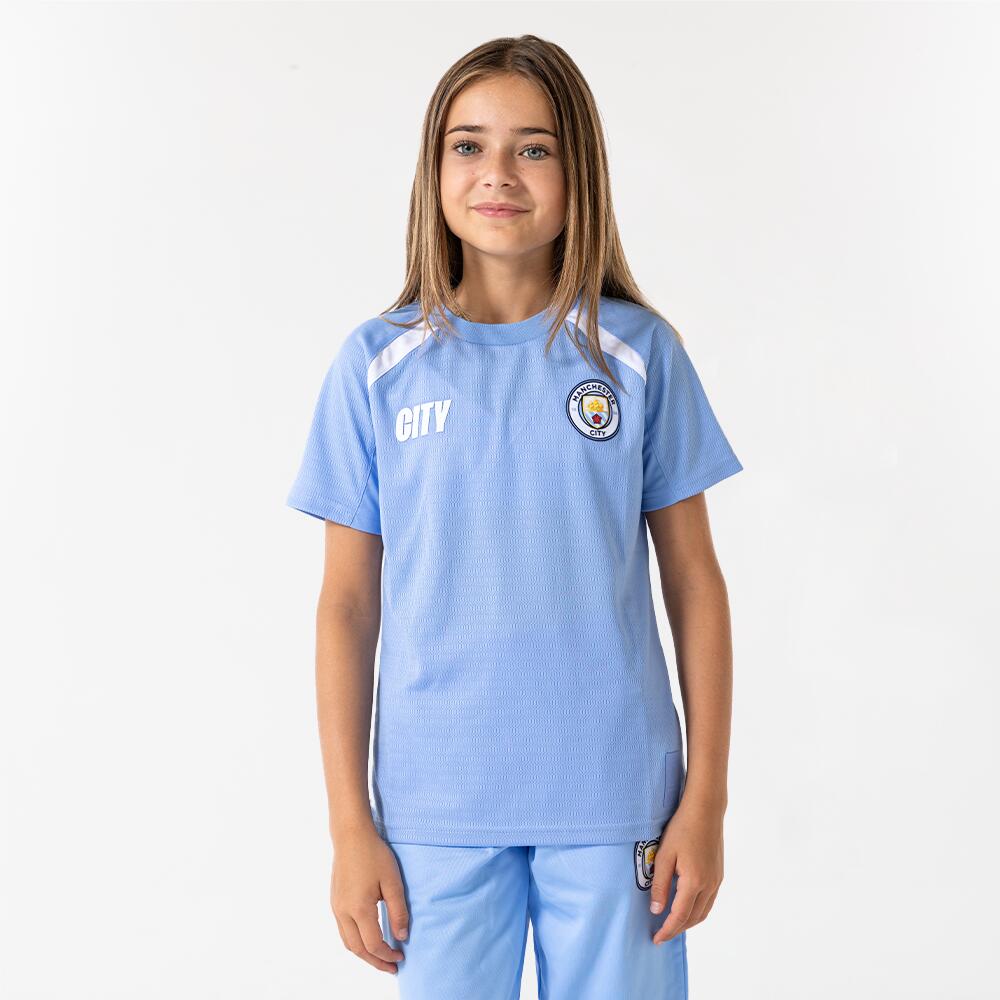 Manchester City - Maillot Domicile Manchester City Enfants 25/26 - T-shirt Manches Courtes - Bleu - Decathlon