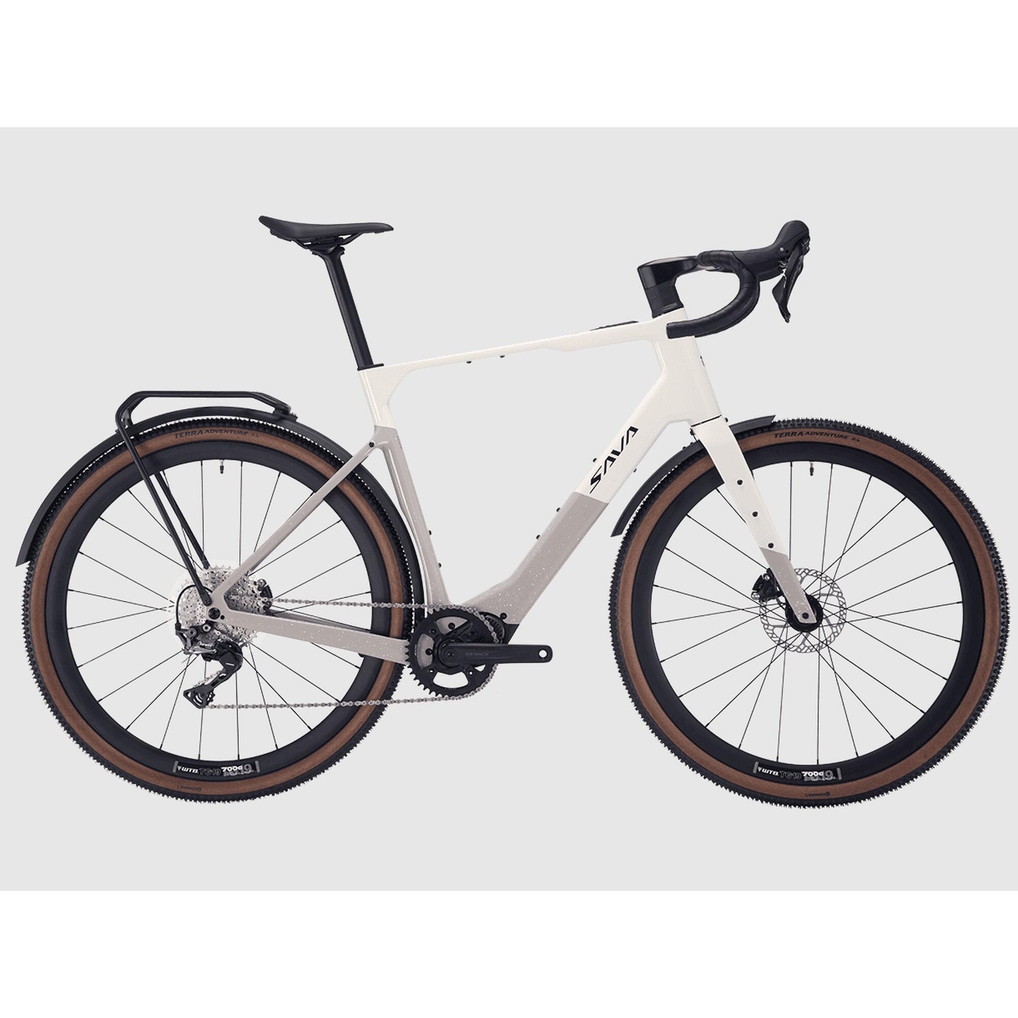 Sava - Vélo Électrique Gravel Sava Gelaro 4.0 - Vélo Gravel - Blanc - 42 M/l - Decathlon