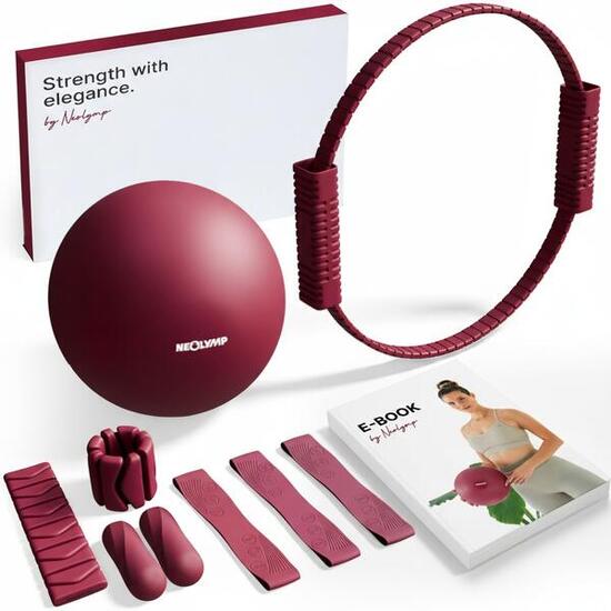 Set Studio Pilates Casa – Attrezzi Completi con Palla Anello e Pesi