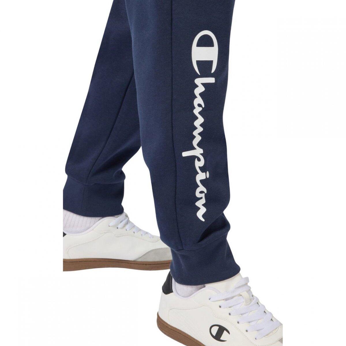 Spodnie dresowe męskie do treningu Champion Ribbbed Cuffs Pants granatowe 4/5
