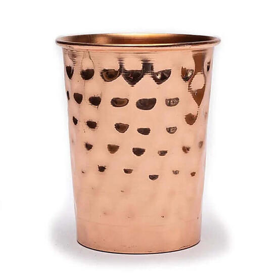 Miedziany kubek na wodę 250ml - Hammered
