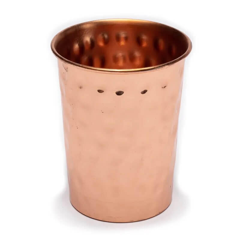Taza de agua de cobre de 250 ml - Martillada 3/4