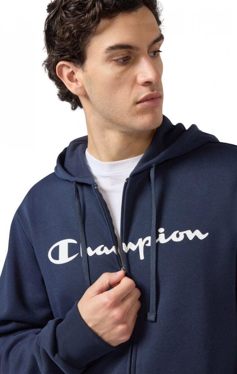 Bluza męska treningowa z kapturem Champion granatowa 5/5