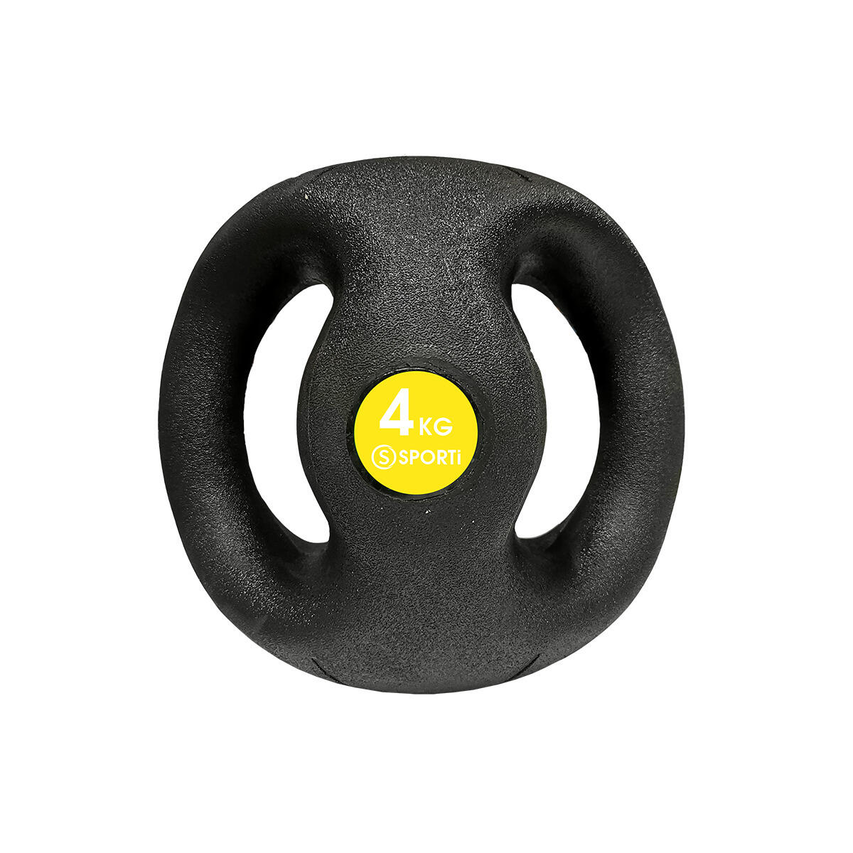 Sporti France - Medecine Ball À Double Poignées Sporti - Médecine Ball - Jaune|noir - Taille Unique - Decathlon