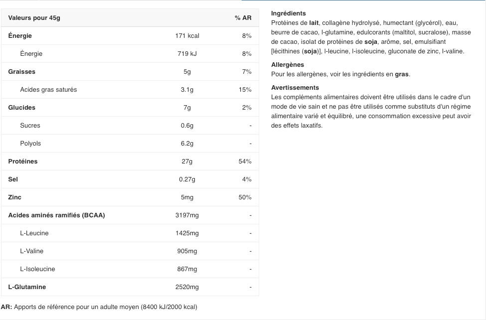 Barres protéinées - 60% Protein Bar - Caramel à la Vanille 2/7