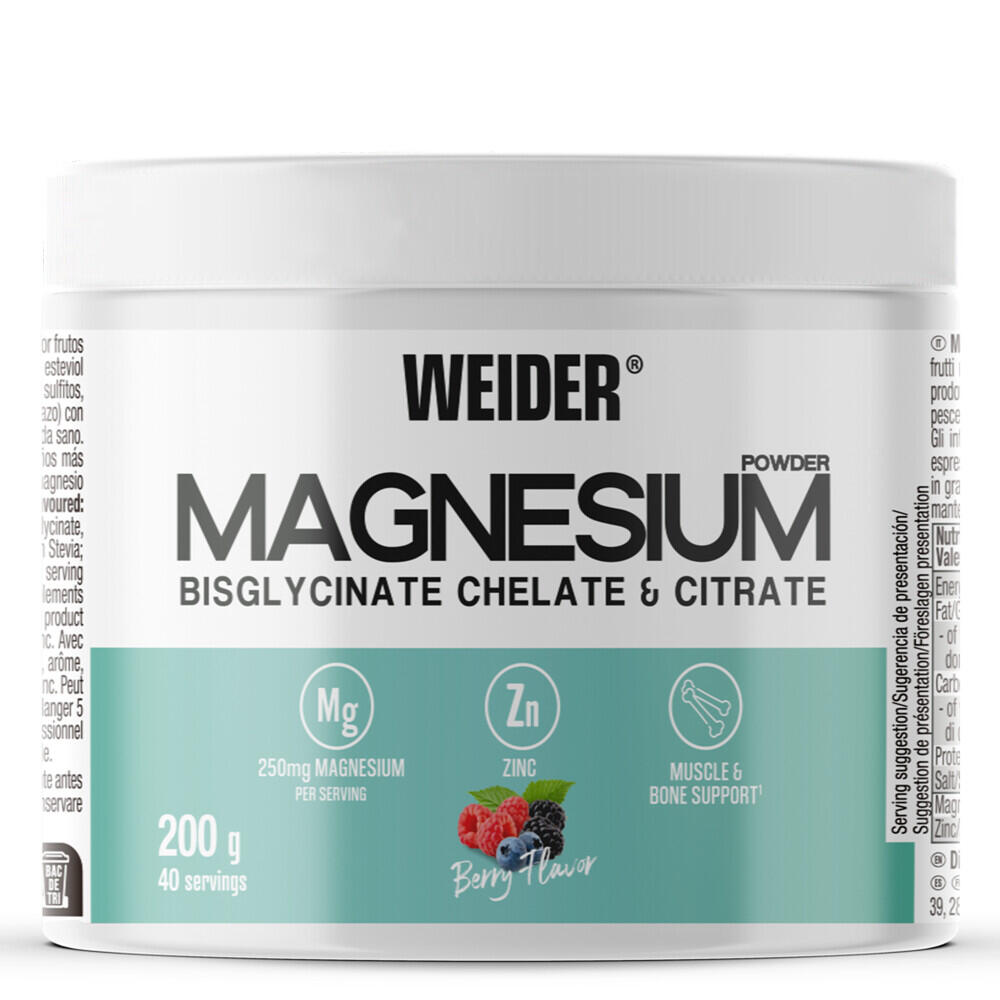Weider - Magnésium - Magnesium Powder - Baies 200g - Magnésium - 200 G - Decathlon