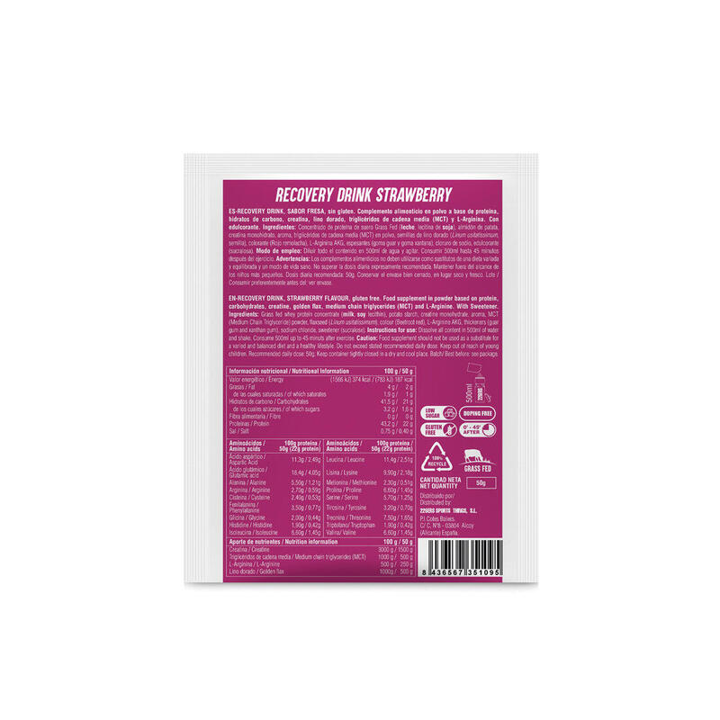 Plic pudra recuperare - recovery drink - ciocolata - 50gr