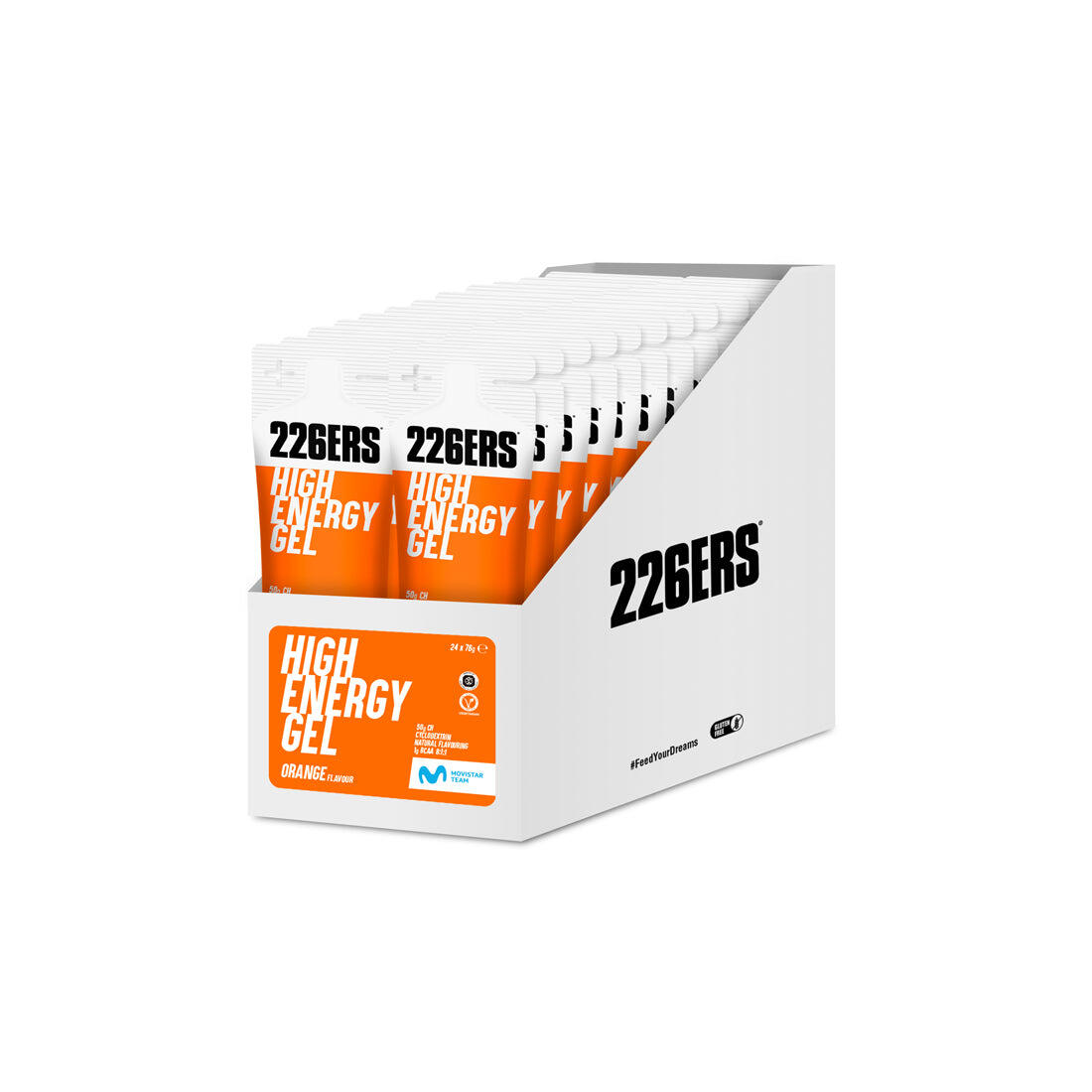 BOX 24 HIGH ENERGY GEL 76g - Gel Energético con ciclodextrina 2/5