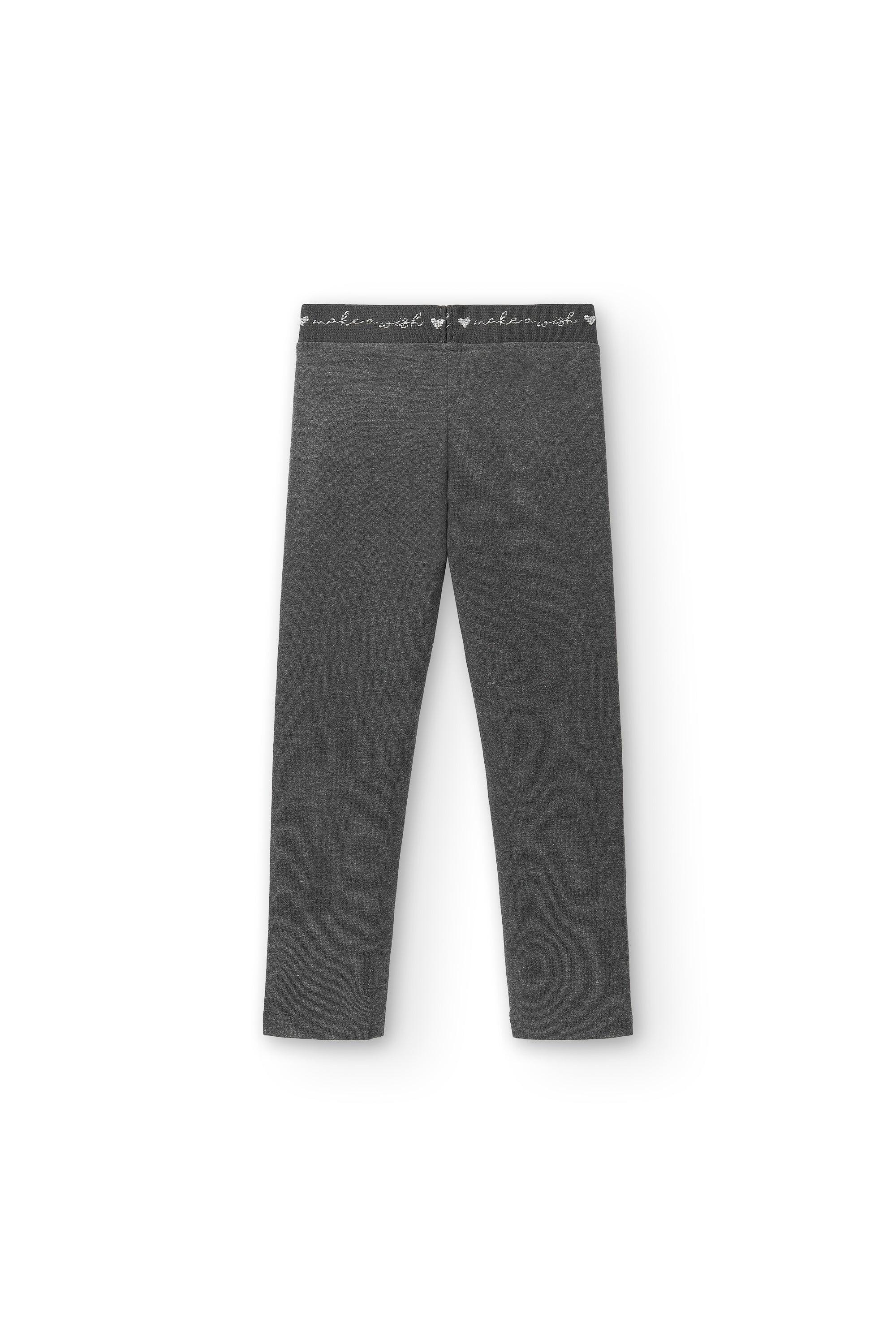 Leggings cinza-escuras para meninas | Cintura 4/4