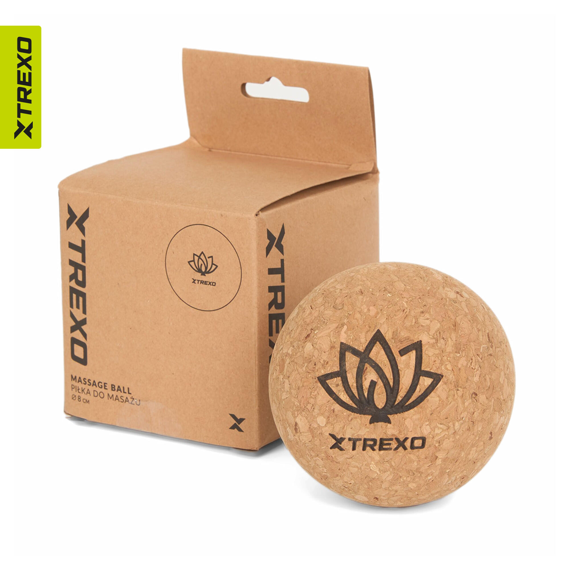 XTREXO Kork-Massageball 8 cm 3/6