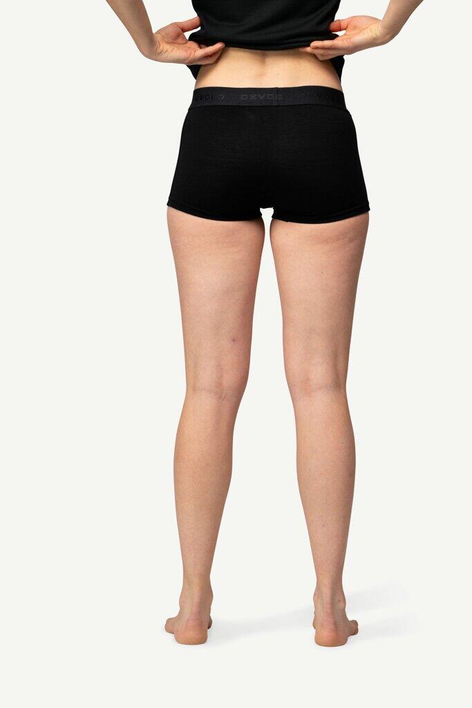 Slip hipster Devold Breeze: 100% lana merino superfine, nero, taglio aderente 4/4