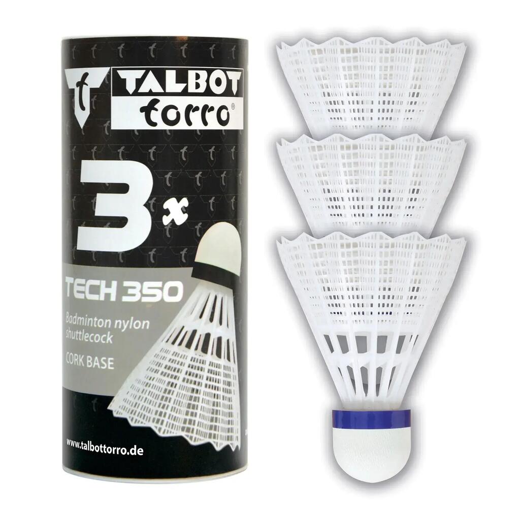 Talbot-Torro Tech 350 Medium Nylon Shuttlecocks - 3 Pack