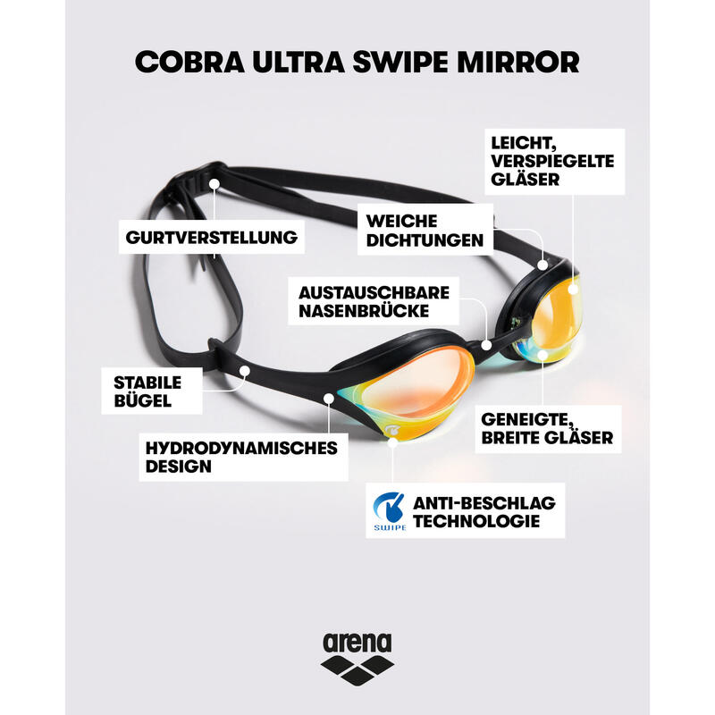 Ochelari de înot arena Cobra Ultra Swipe Mirror