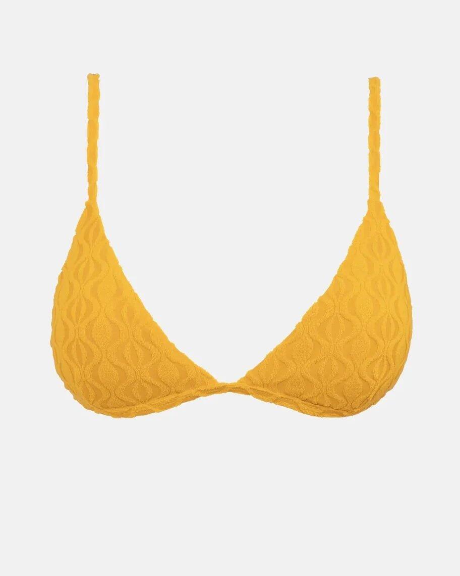 Ripple Terry - Parte superior de traje de baño para mujer 3/4