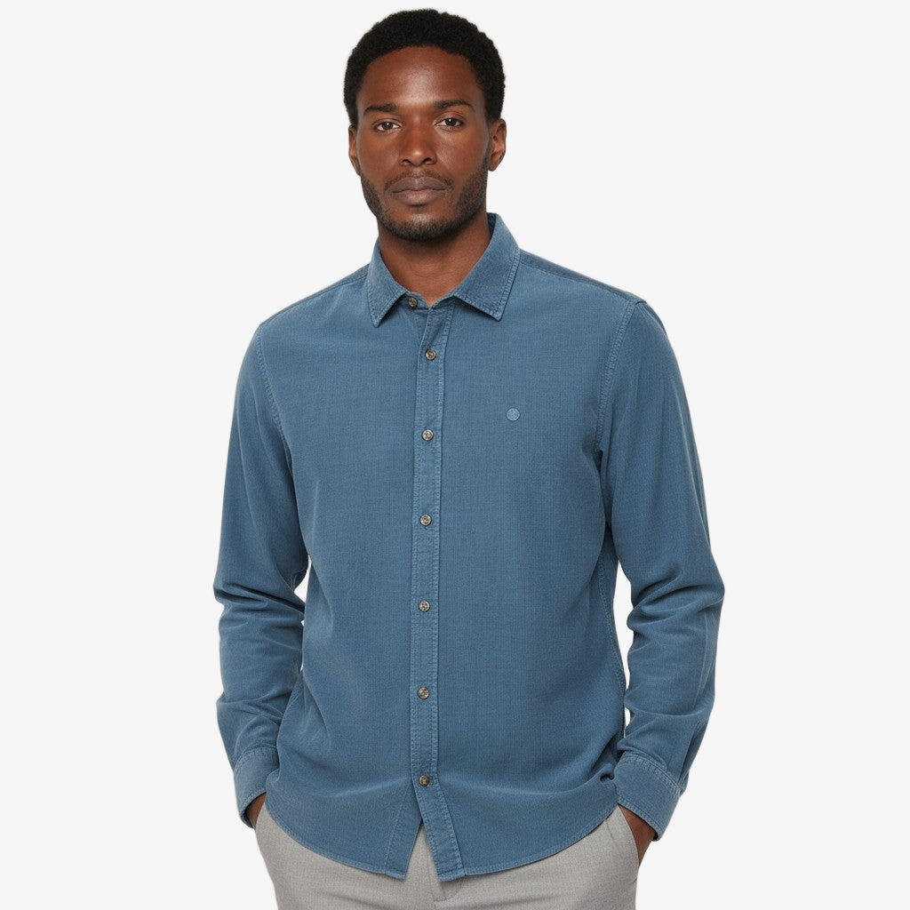 Camicia a maniche lunghe Charles in velluto 2/5