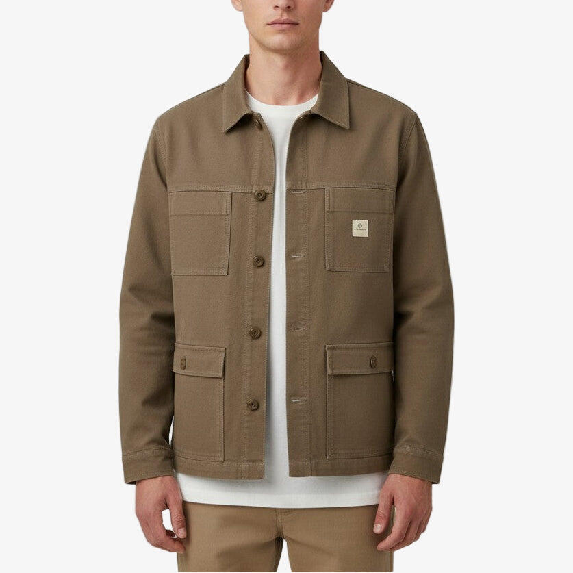 Veste Worker effet brossé marron shitake Wilfried Play 2/5