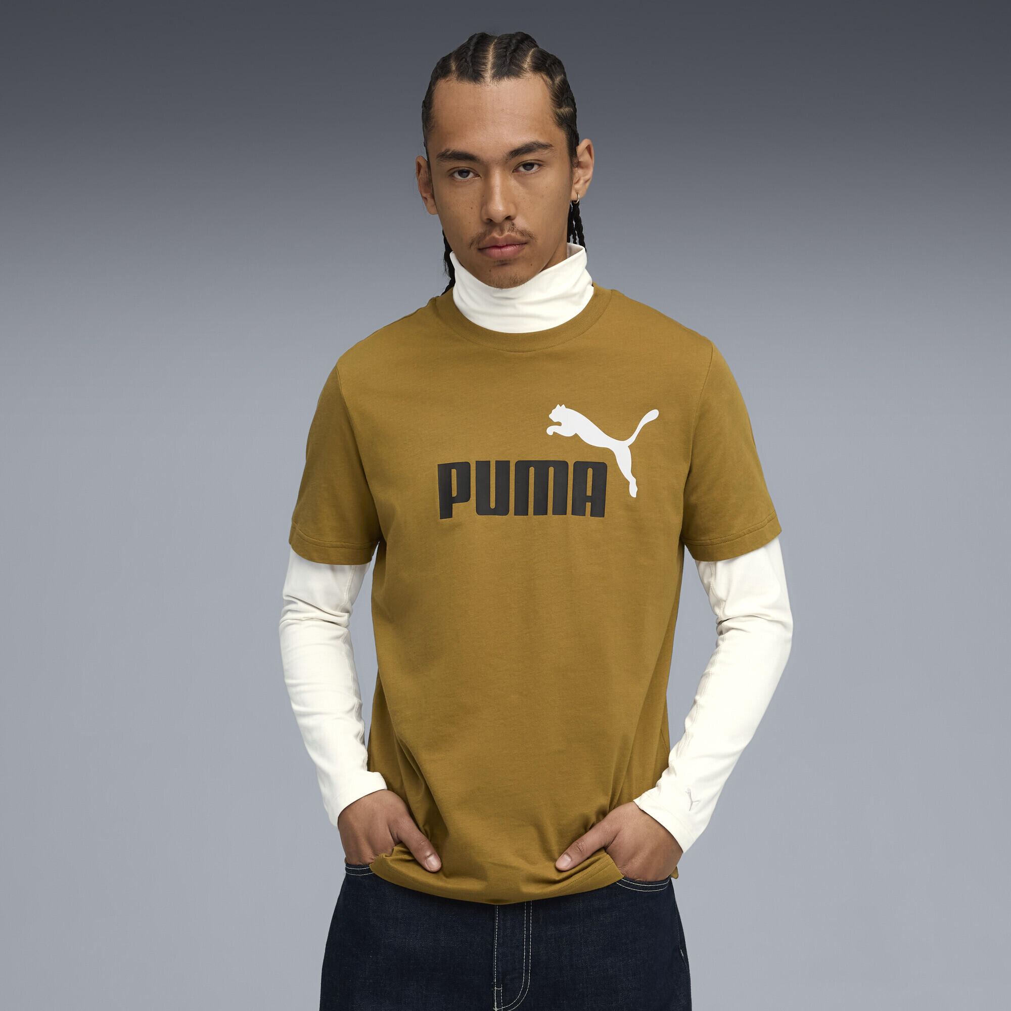 T-shirt à logo N° 1 bicolore Essentials Homme PUMA 2/5