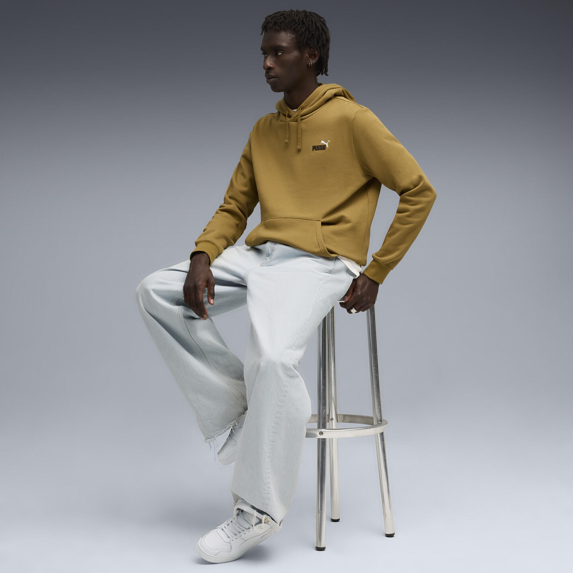 Felpa con cappuccio Essentials con logo piccolo N. 1 bicolore da uomo PUMA 4/5