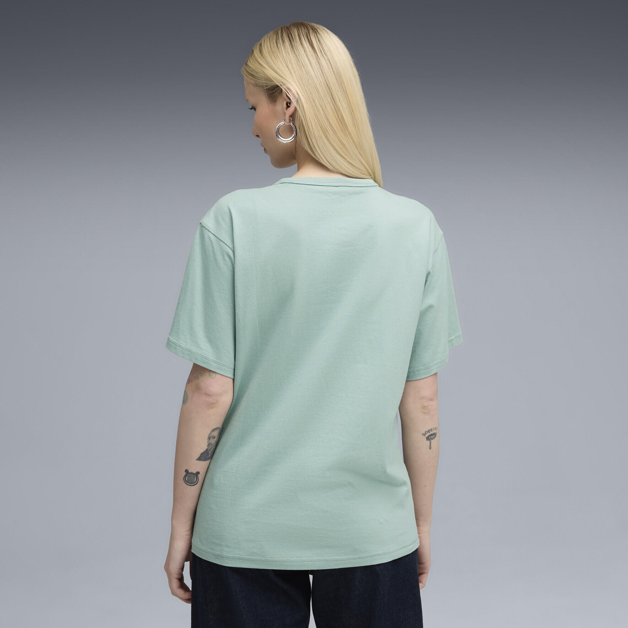 T-Shirt Puma Class Relaxed Tee Light Moss, Azul, Mulheres 3/5