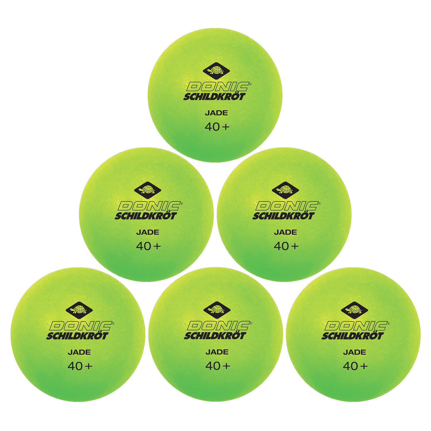 DONIC SCHILDKRÖT Míčky na stolní tenis SCHILDKROT Glow in the Dark Poly 40+ 6ks