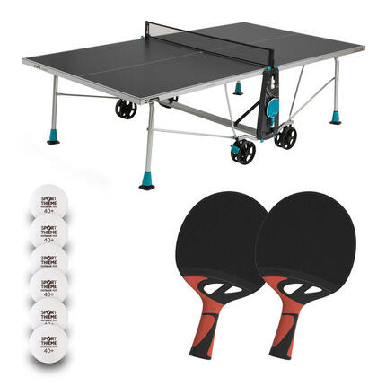 Tischtennis-Set 200X Outdoor Grau Tischtennis Unisex Grau