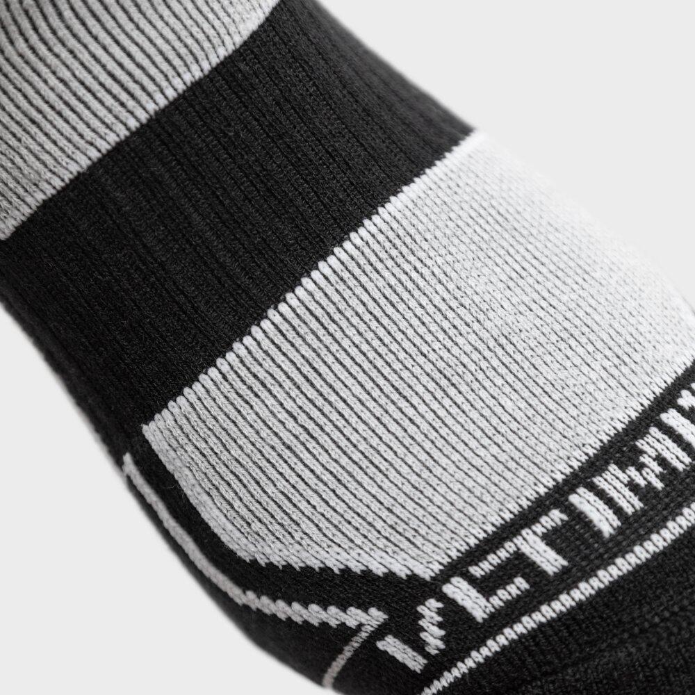 Chaussettes snowboard laine Sports d'hiver Homme et Femme SRX FEND B&W Noir 5/6