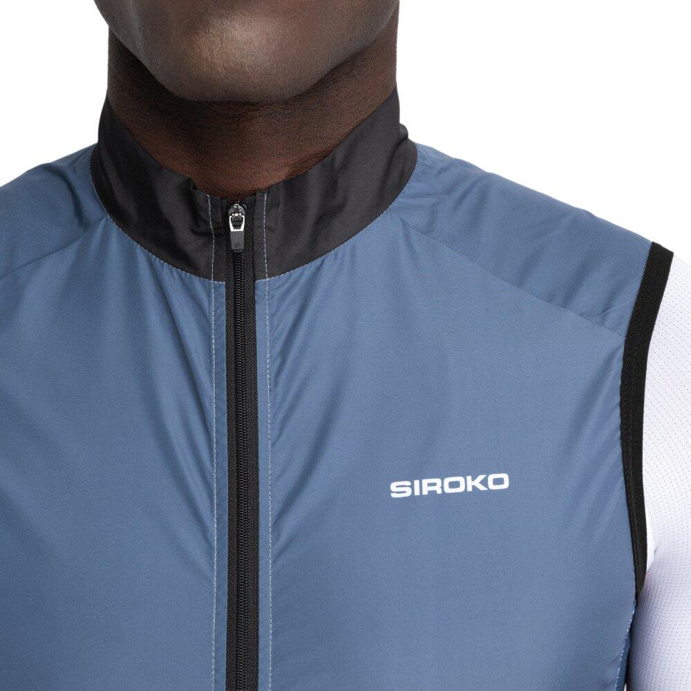 Heren Fietsen winddicht fietsvest V1 Lavaredo Blauw 5/7