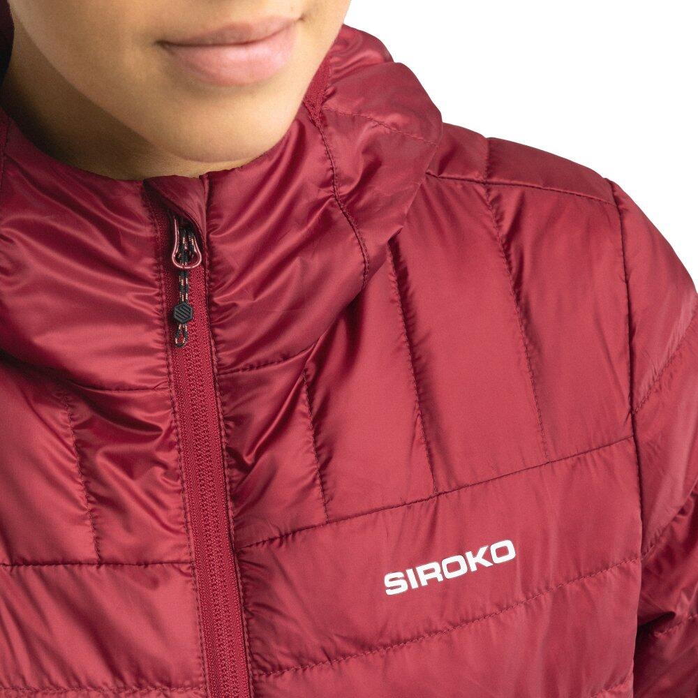 Damen Wandern ultraleichte, isolierte wanderjacke Pursuit Rot 5/7