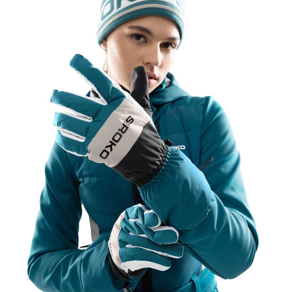 Men & Women Winter sports Ski winter gloves MISTY Green Ducky Blue 5/7