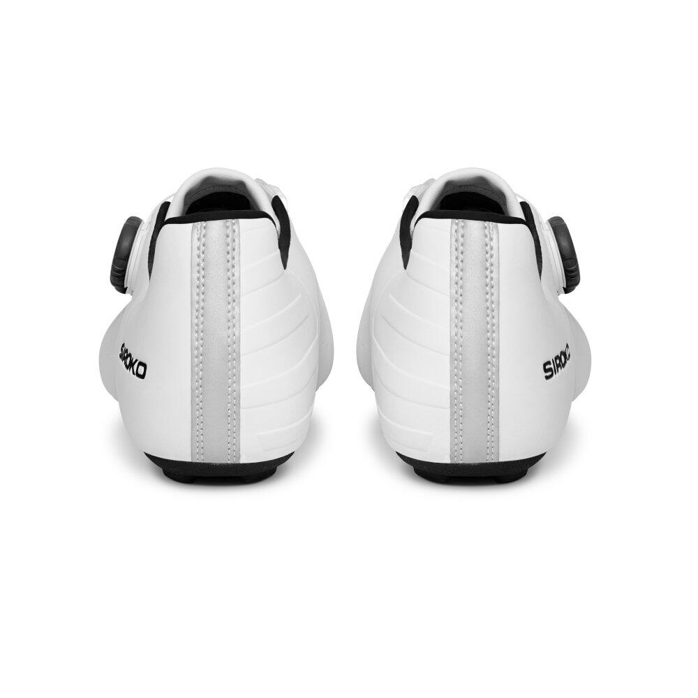 Zapatillas de ciclismo carretera Hombre y Mujer OKORIS WHITE Blanco 6/7
