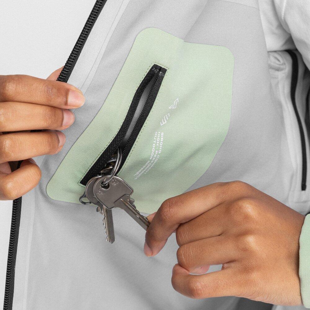 Veste randonnée hardshell femme Lac Léman Vert 5/8