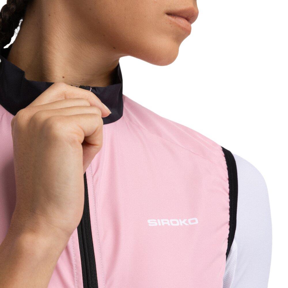 SIROKO Women Cycling 's windproof vest V1-W Berthel Pink