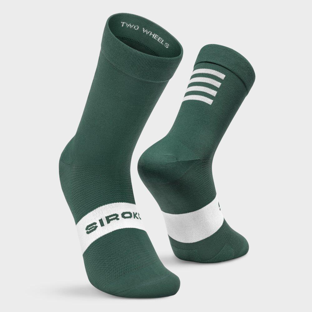 Herren und Damen Radsport Fahrradsocken S1 Green Alpe d'Huez Armeegrün 4/7