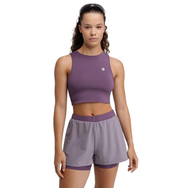 Dámské crop top tílko pro trailový běh Phoenix Lilac