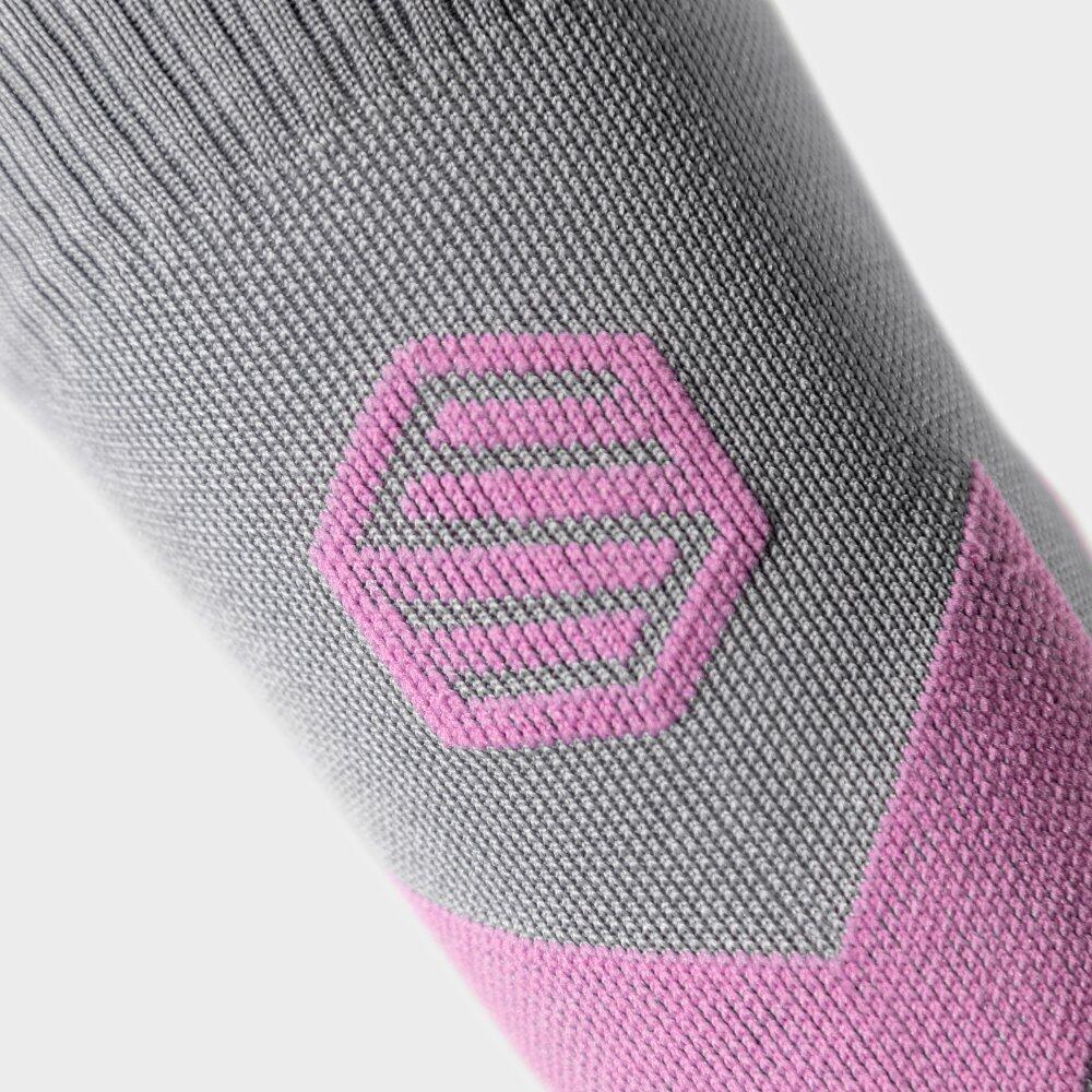 Heren en Dames Wintersport Snowboardsokken Aoraki Powder Grijs 5/7