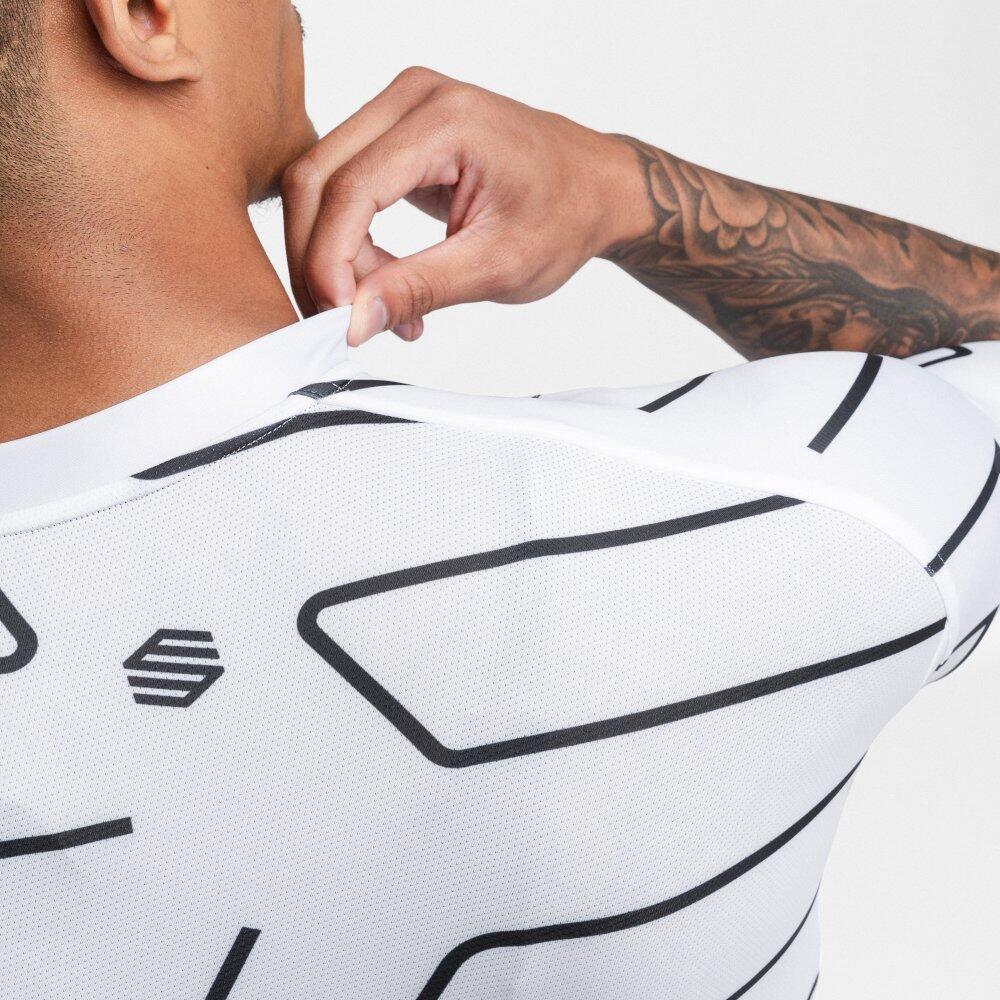 Herren Radsport kurzärmeliges radtrikot für M2 Dash Weiß 4/8