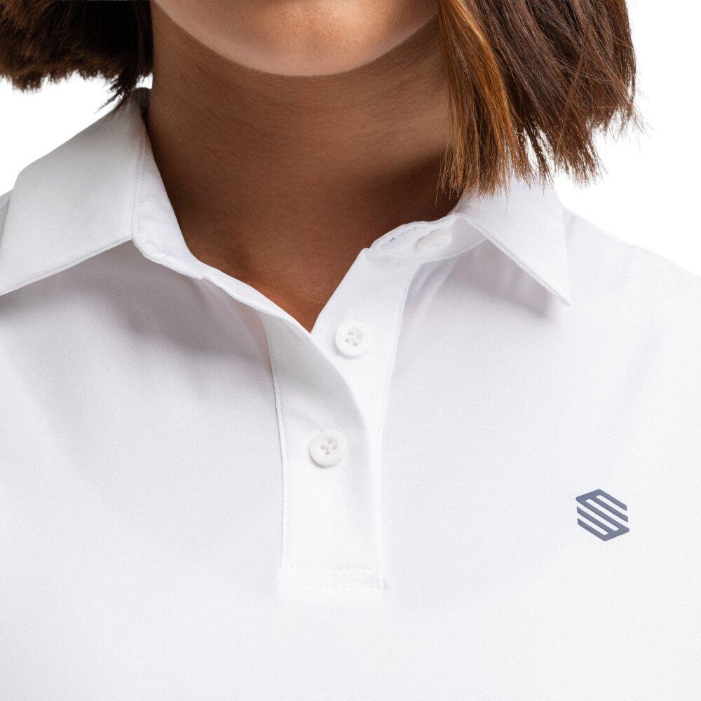 Polo da golf da donna alte performance Llorea White Bianco 5/8