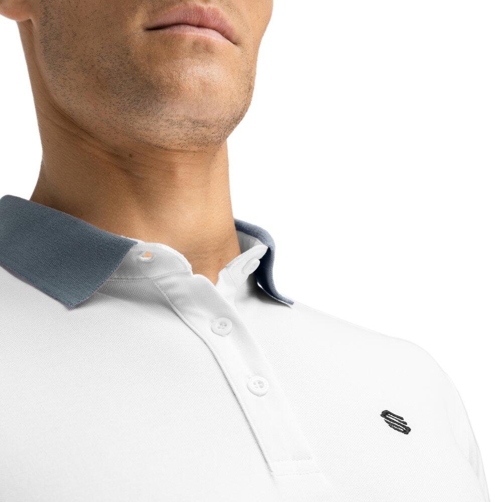 Herren Golf piqué-poloshirt Pinehurst White Weiß 5/8