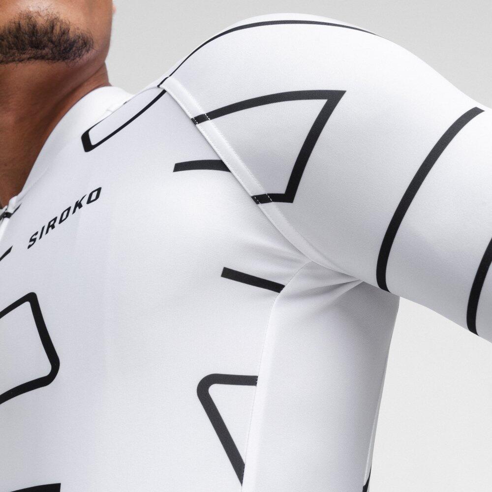 Herren Radsport kurzärmeliges radtrikot für M2 Dash Weiß 5/8