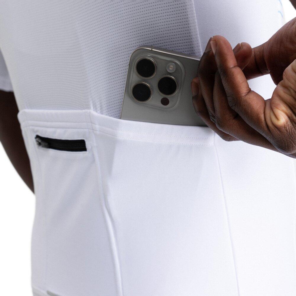 Herren Radsport kurzärmeliges radtrikot für M2 Loud Weiß 5/8