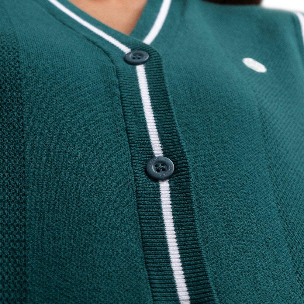 Gilet de golf maille col en V femme Zaharias Teal Vert 5/6